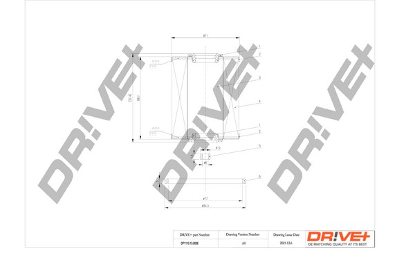 Dr!ve+ DP1110.13.0036 Kraftstofffilter FüR CitroËN,Mitsubishi,Nissan,Opel,Renaul-image