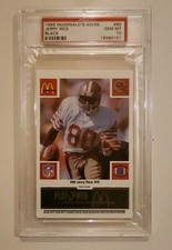 1986 McDonald's 80 Jerry Rice  ROOKIE Black Tab PSA 10 Gem Mint POP 6 Rare