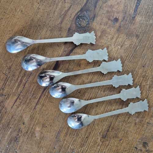 Vtg 6 Teaspoons w. Wall Holder Set Holland Netherlands Souvenir Original Box - Picture 6 of 13
