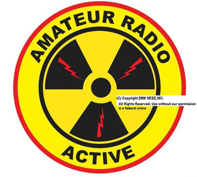 Amateur Radio Active 4 inch Window Outside Decal- In Full Color