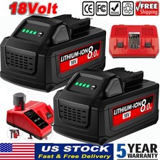For Milwaukee For M18 48-11-1828 48-11-1860 6AH/8AH LITHIUM Battery /Charger