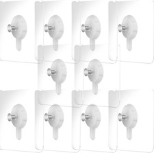 10 Pieces No Nails Picture Hanging Hooks,Stick on Picture Hooks，Transparent Wate