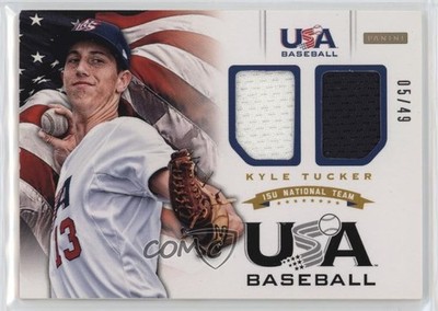 2012 Panini USA Baseball National Team 15U Combo Jerseys 5/49 Kyle Tucker o7m