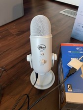 Blue Yeti USB Condenser Microphone White Mute Switch Volume Gain Polar Patterns
