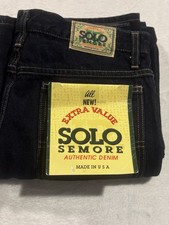 NEW Vintage Solo Semore Jeans 90s Made In USA Women 17/18 Straight Dark Wash