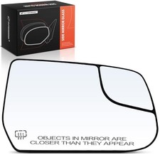 Right Passenger Side Heated Mirror Glass with Backing Plate - Compatible with