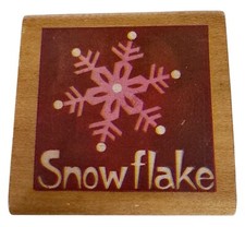 Snowflake Wood Mounted Rubber Stamp Winter Holidays Christmas Card Making Snow