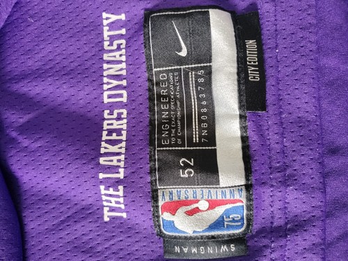 LeBron James Lakers City Addition Jumpman Authentic Nba Jersey Nike Mens Xl - Picture 3 of 6