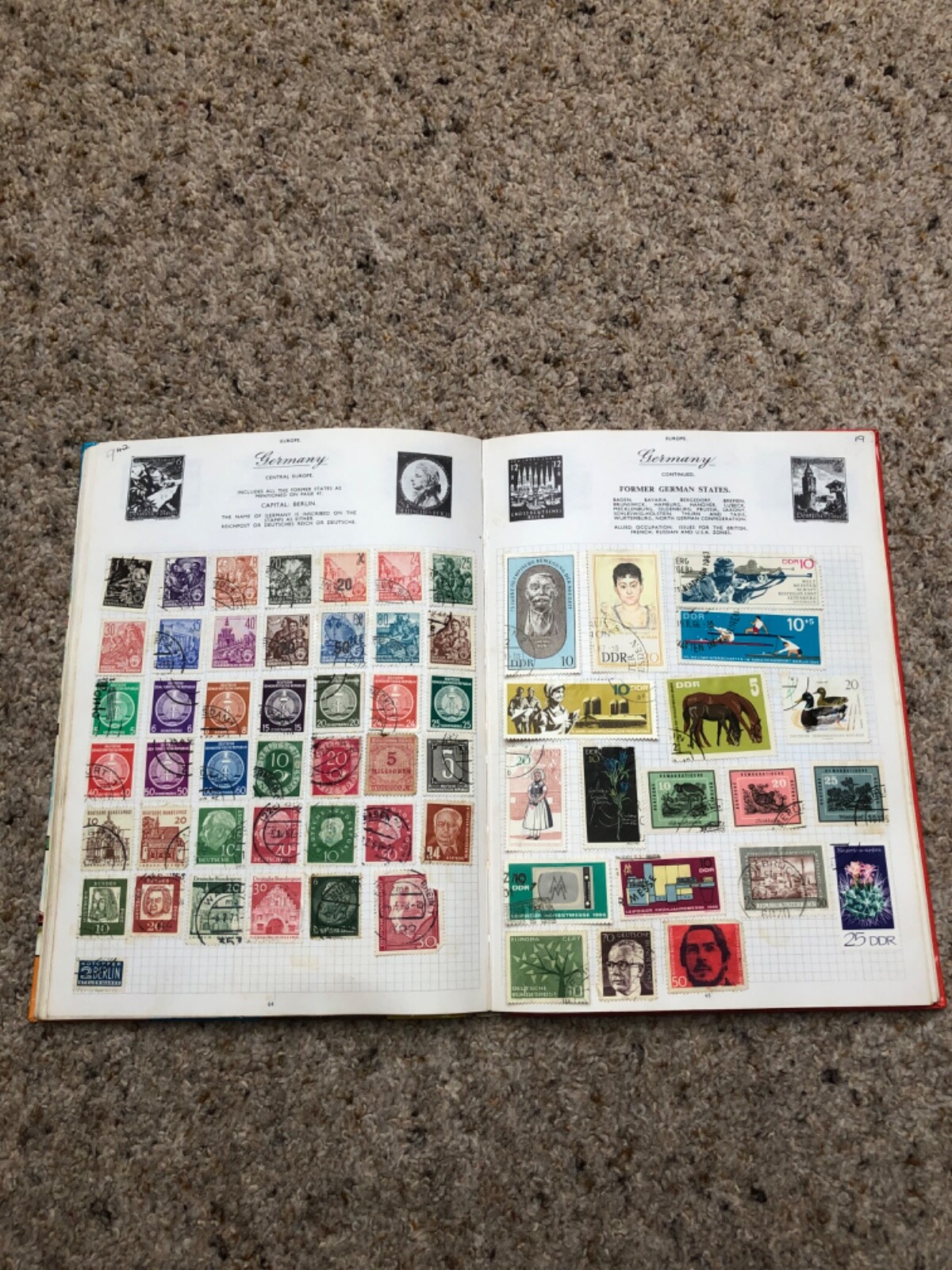 Royal Mail Stamp Album Vintage Edition packed with Stamps from various