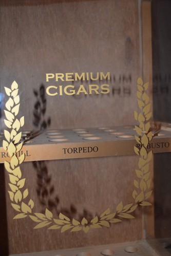 Vintage zigarrenhumidor holz *fasst 48 zigarren * torpedo premium zigarren - Bild 15 von 15