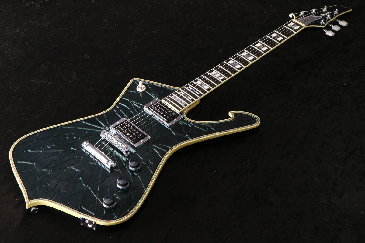 0309 シン Ibanez Paul Stanley Limited PS3CM Black Cracked Mirror Made