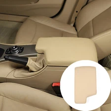 ABS+Leather Beige Armrest Box Console Box Cover For BMW 3 Series 2005-2012 US