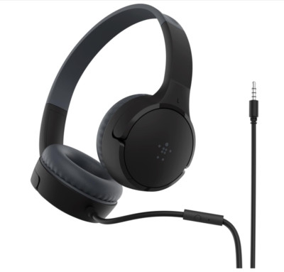 Belkin SoundForm Mini Wired Headphones with Microphone & Fun Stickers (A178)