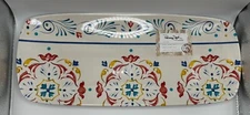 Panama Jack Home Melamine Rectangle Tray Dutch Print NEW