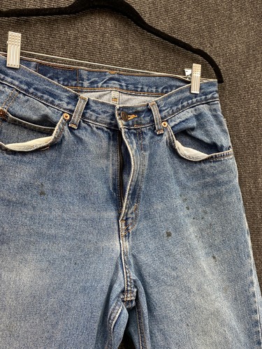 Levi's Orange Tab Mens W30 L28 Straight Leg Jeans Blue Denim Mid Rise Zip Fly - Picture 2 of 24