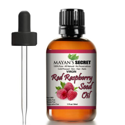 Red Raspberry Seed Oil - 1 fl oz - Cold-Pressed by Mayan's Secret 