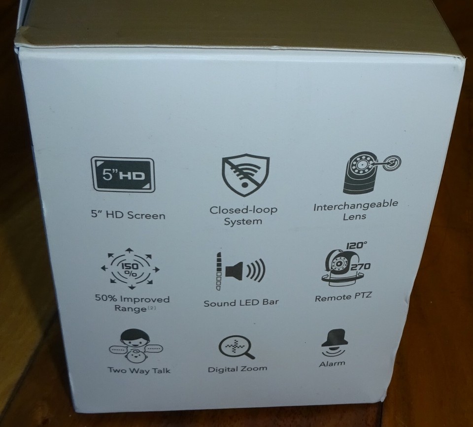 Infant Optics DXR8 PRO Baby Monitor With 5" Screen HD 720p Resolution