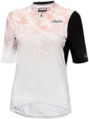 Protective ladies Hp Tropical mask short-sleeved cycling jersey, White, 42