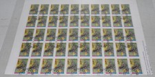 Grosser Briefmarkenbogen*Bulgarien 1992*Insekten im Bogen + zentrischen Stempel