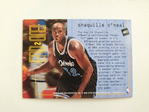CARD FLEER 1995/96 BASKETBALL END2END O'NEAL n 483 OTTIMA - Picture 2 of 2