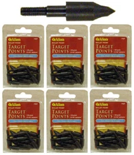 NEW 72 ALLEN BULLET TARGET ARROW POINTS,125 GRAIN,21/64" DIAMETER,FOR ALUMINUM