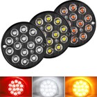 3inch Round LED Side Marker Tail Light Reverse Blinker Stop Brake Trailer Truck