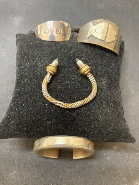 Very Cool Set of Mixed Metals Hair Holders and Scarf Rings From Film Collection