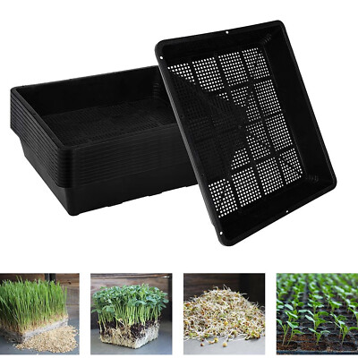 5x Seed Starter Trays Garden Growing Trays with Drain Holes Plant Trays Nursery