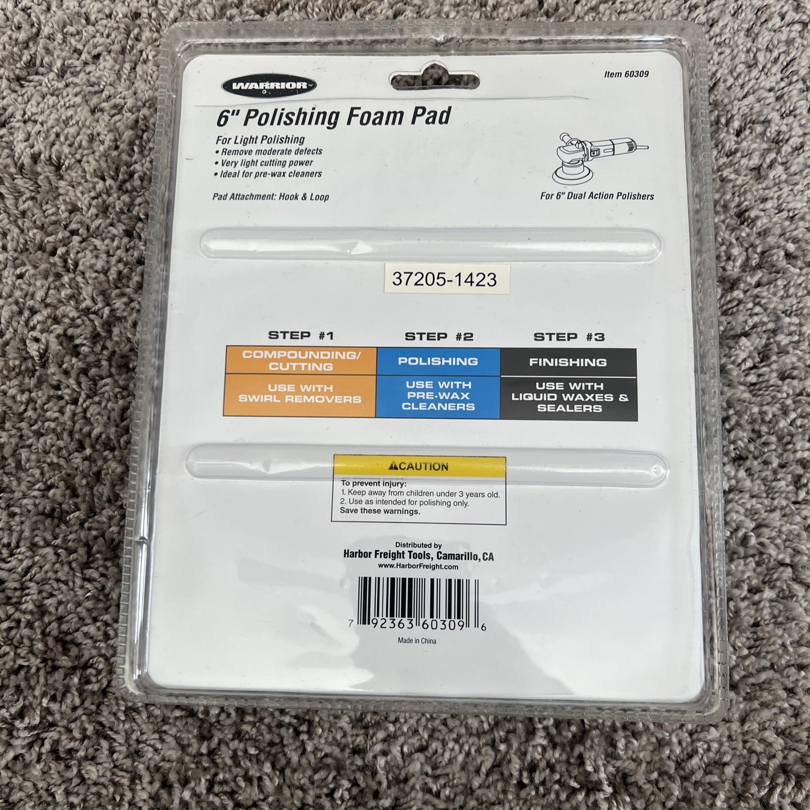 6" Warrior Brand Polishing Foam Pad Brand New In Package