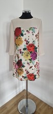 Ted Baker Rose Garden Shift Dress Size 2 UK 10 Floral Ferre Beaded Bugs Sheer