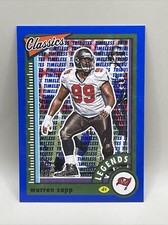 WARREN SAPP 2022 Classics Football TIMELESS TRIBUTES BLUE Parallel #/125 BUCS