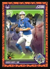 Jared Goff Panini 2024 Score-A-Treat Orange Pumpkin Detroit Lions Card