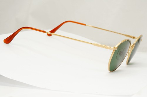 Emporio Armani Sunglasses 1997 Vintage Gold Green Metal Round 031 703 48mm B - Picture 7 of 12