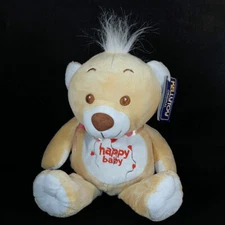 2010 Kellytoy Original Happy Baby Bear Plush Bean Bag Toy 12"