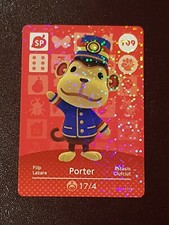 PORTER ANIMAL CROSSING AMIIBO SERIES 2 CARD #109 TRACKED AU POST geniuine 