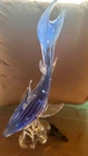 Murano glass shark blue on a base 14 inches tall  - Vintage Make an offer