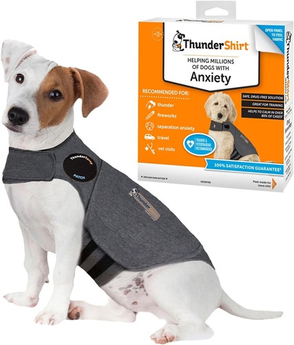 ThunderShirt Classic Dog Anxiety Jacket Heather Grey Medium - Picture 6 of 9