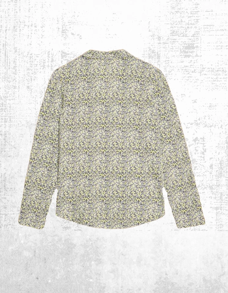 Camisa jersey para mujer blanca Stuff manga larga marfil estampado algodón Anne Foto 3 de 4