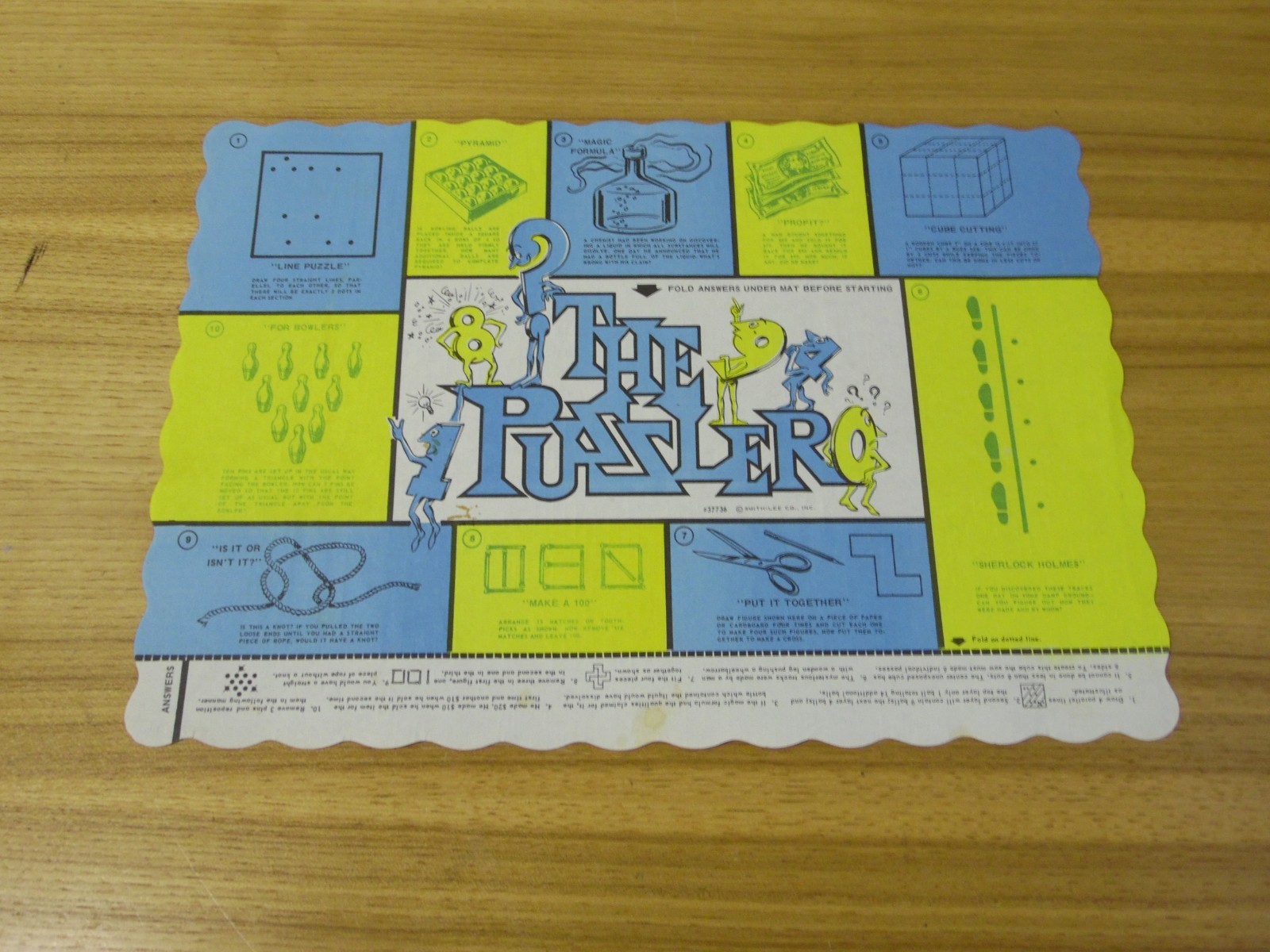 De colección Smith-Lee Co., Inc. The Puzzler Papel Coloque Alfombra Lugar Mate