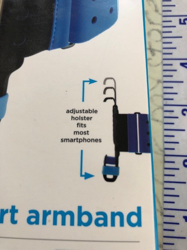 IHome Fit Universal Sport Armband Adjustable Holster One Size Fits All in Blue - Picture 4 of 8