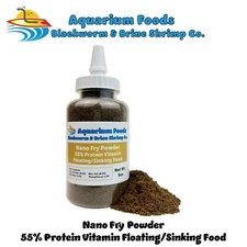 Nano Fry Powder 55% Protein Vitamin Rich Floating/Sinking Baby & Fry Food-Bottle