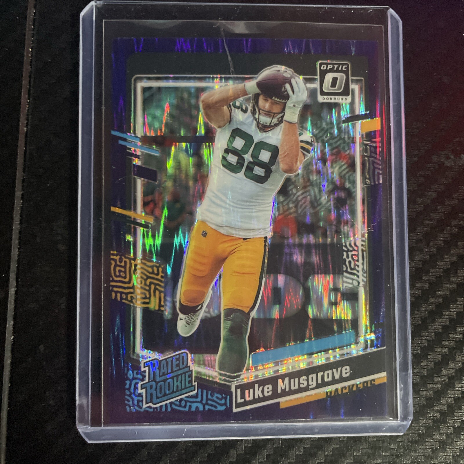 2023 Panini Donruss Optic - Rated Rookie Purple Shock Prizm #241 Luke Musgrave