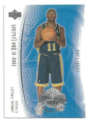 2001-02 UPPER DECK LEGENDS #106 JAMAAL TINSLEY PACERS RC /3250 MINT L@@K