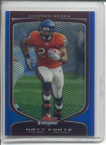 Matt Forte [Blue Refractor] #39 2009 Bowman Chrome card