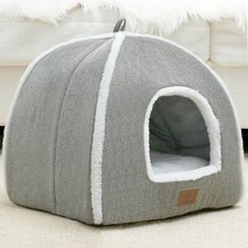 cat beds for Indoor Cats Foldable cat Bed cave cat Bed with Washable Cushions...