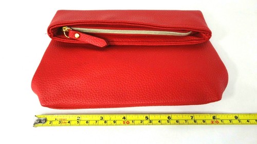 2 x Elizabeth Arden Faux Leather Cosmetic Makeup Travel Bag Pouch Pebbled Red - Picture 5 of 13