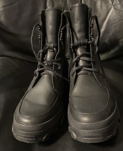 Sorel Women's 7.5 Chunky Boots Black Winter Waterproof - Picture 9 of 13
