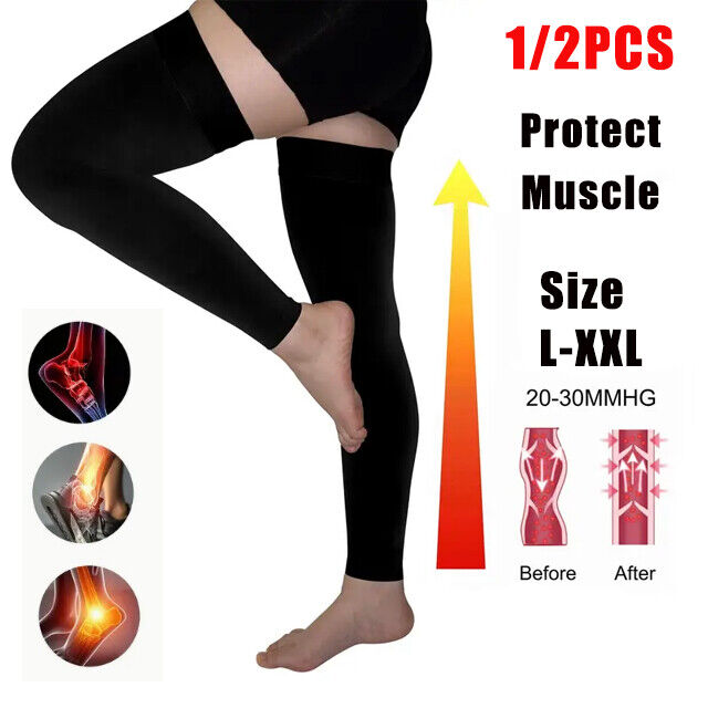 Thigh High Compression Socks Men Women Leg Knee Varicose Vein Support  Stockings