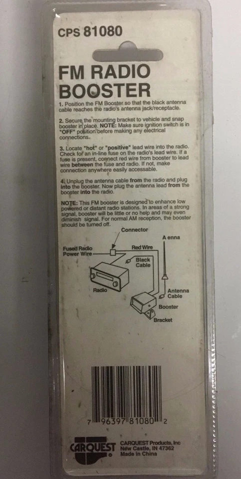 AMPLIFICADOR AMPLIFICADOR FM CPS 81080, UNIVERSAL, CARQUEST, NUEVO Foto 2 de 2