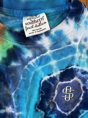 Custom Tie Dye on upcycled Long Sleeve Simply Southern shirt - Picture 3 of 5
